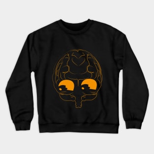 Mr. Brain Orange Crewneck Sweatshirt